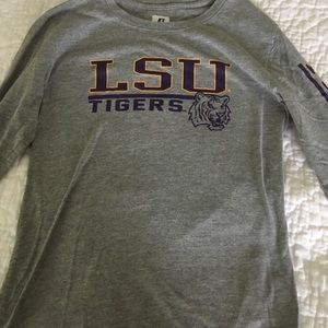 LSU Tigers Shirt Grey Long Sleeve